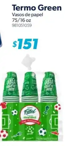 Sam's Club Termo green vasos de papel oferta