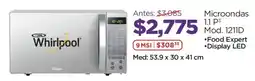 Chedraui Whirlpool microondas 1.1 p³ oferta