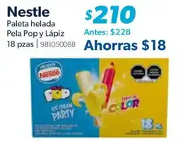 Sam's Club Nestle Paleta helada Pela Pop y Lápiz oferta