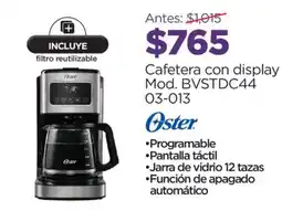 Chedraui Oster cafetera con display oferta