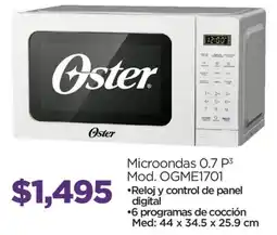 Chedraui Oster Microondas 0.7 P3 oferta
