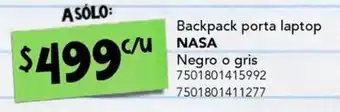 City Club nasa backpack porta laptop oferta