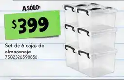 City Club Set de 6 cajas de almacenaje oferta