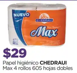 Chedraui Chedraui papel higiénico max oferta