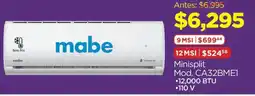 Chedraui Mabe minisplit oferta