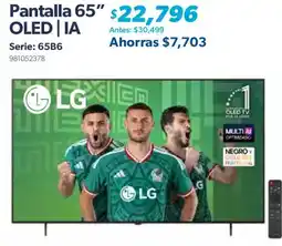 Sam's Club LG Pantalla 65" OLED | IA Serie: 65B6 oferta