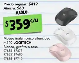 City Club Logitech mouse inalámbrico silencioso m240 oferta
