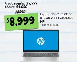 City Club hp laptop 15.6 r3 8gb 512gb w11 fc0043la oferta