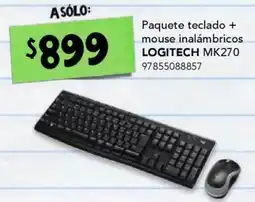 City Club Logitech paquete teclado + mouse inalambricos oferta