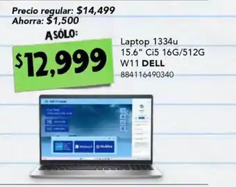 City Club Dell laptop 1334u 15.6" oferta