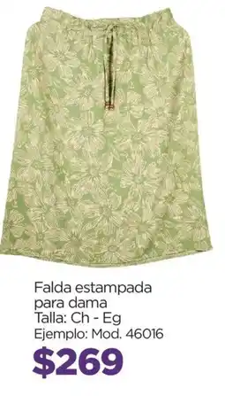 Chedraui Falda estampada para dama oferta