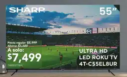 City Club Sharp Roku TV 4K Ultra HD 55" oferta