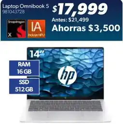 Sam's Club hp Laptop Omnibook 5 oferta