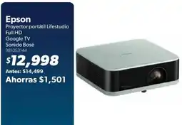 Sam's Club Epson Proyector portátil Lifestudio oferta