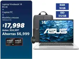 Sam's Club Asus Laptop Vivobook 14 R5-AI oferta
