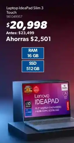 Sam's Club Lenovo Ideapad Slim 3 Touch oferta