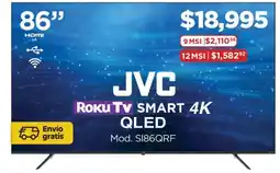 Chedraui JVC Roku Tv Smart 4K QLED oferta