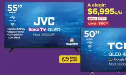 Chedraui JVC Roku TV QLED 55" oferta
