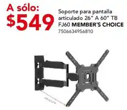 City Club Member's Choice Soporte para pantalla articulado oferta