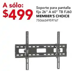 City Club Member's Choice Soporte para pantalla fijo oferta
