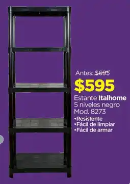 Chedraui Italhome estante 5 niveles negro oferta