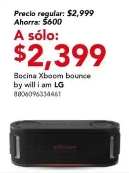 City Club will i am LG Bocina Xboom bounce oferta