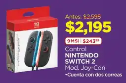 Chedraui Nintendo Switch 2 Control Mod. Joy-Con oferta