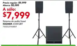 City Club kegner sistema de audio lineal jc4812bt oferta