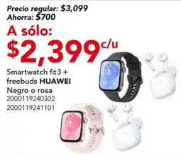 City Club huawei smartwatch fit3 + freebuds oferta