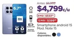 Chedraui Redmi Note 15 oferta