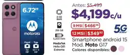 Chedraui Motorola moto g17 oferta