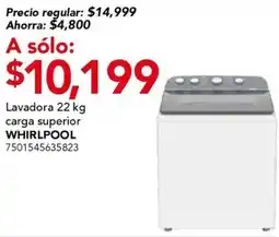 City Club Whirlpool lavadora 22 kg carga superior oferta