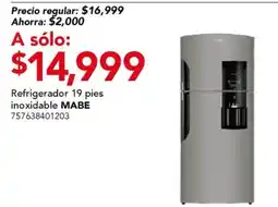 City Club MABE refrigerador 19 pies inoxidable oferta