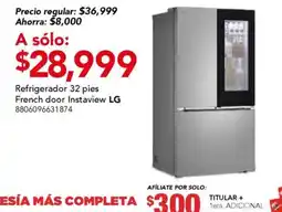 City Club LG Refrigerador 32 pies French door Instaview oferta