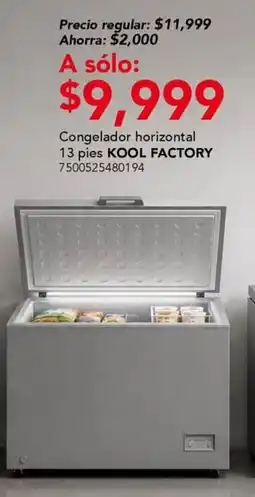 City Club Kool Factory Congelador horizontal oferta