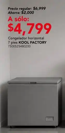 City Club Kool Factory Congelador horizontal 7 pies oferta