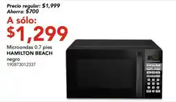 City Club Hamilton Beach Microondas 0.7 pies negro oferta