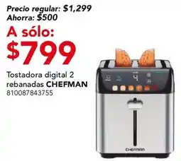 City Club chefman tostadora digital 2 rebanadas oferta