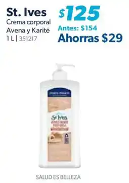 Sam's Club St. Ives Crema corporal Avena y Karité oferta