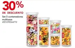 City Club biral set 5 contenedores multiusos oferta