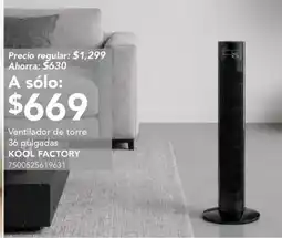 City Club Kool Factory Ventilador de torre oferta