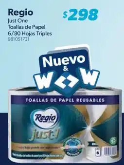 Sam's Club Regio Just One Toallas de Papel oferta