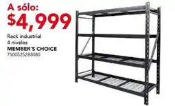 City Club Member's Choice Rack industrial 4 niveles oferta