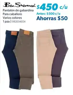 Sam's Club Ben Sherman Pantalón de gabardina Para caballero oferta