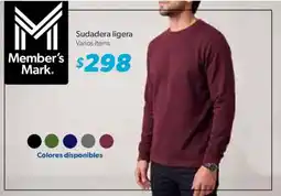 Sam's Club Member's Mark Sudadera ligera oferta