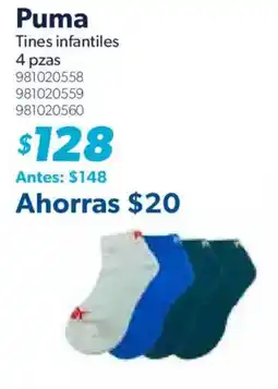 Sam's Club Puma Tines infantiles oferta