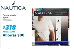 Sam's Club Nautica Playera interior oferta