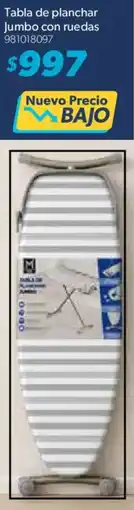 Sam's Club Tabla de planchar Jumbo con ruedas oferta