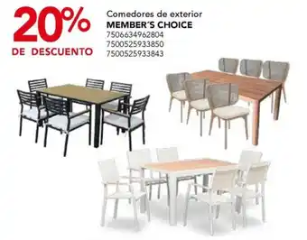 City Club Member's Choice comedores de exterior oferta