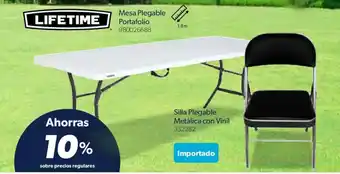 Sam's Club Lifetime Mesa Plegable Portafolio oferta